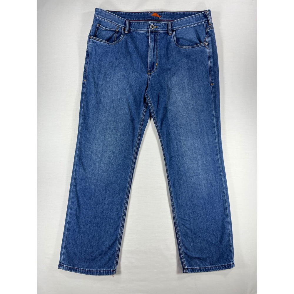 Tommy Bahama Antigua Cove Authentic Blue Jeans Mens 38x30 Medium Wash Straight